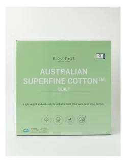 Heritage Australian Superfine Cotton Light Weight Quilt