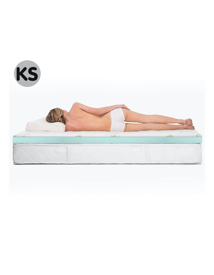 Laura Hill Cool Gel Memory Foam 8cm Mattress Topper Bamboo Fabric Cover Ecologic King Single 4 Laura Hill Cool Gel Memory Foam 8cm Mattress Topper Bamboo Fabric Cover Ecologic King Single - Image 2