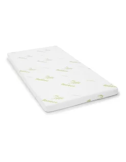 Laura Hill Cool Gel Memory Foam 8cm Mattress Topper Bamboo Fabric Cover Ecologic Queen King
