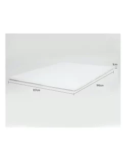 Laura Hill New Foam Mattress 5cm Topper Underlay Fabric Jacquard Cover Double Protector -Sheridan Shop unnamed file 1098