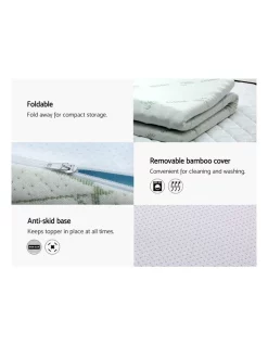 Giselle Bedding COOL GEL Memory Foam Mattress Topper BAMBOO 5CM 7-Zone Queen -Sheridan Shop unnamed file 1111