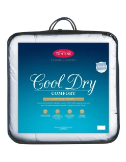 Tontine Classic Cool Dry Comfort Mattress Topper White