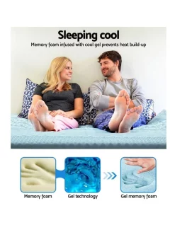 Giselle Bedding COOL GEL Memory Foam Mattress Topper BAMBOO 5CM 7-Zone Single -Sheridan Shop unnamed file 1155