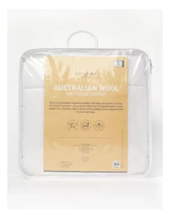 Heritage Wool Mattress Topper In White