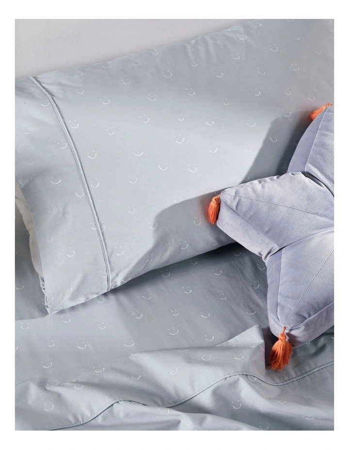 Linen House Kids Smiles All Round Sheet Set In Smoke 3 Linen House Kids Smiles All Round Sheet Set In Smoke