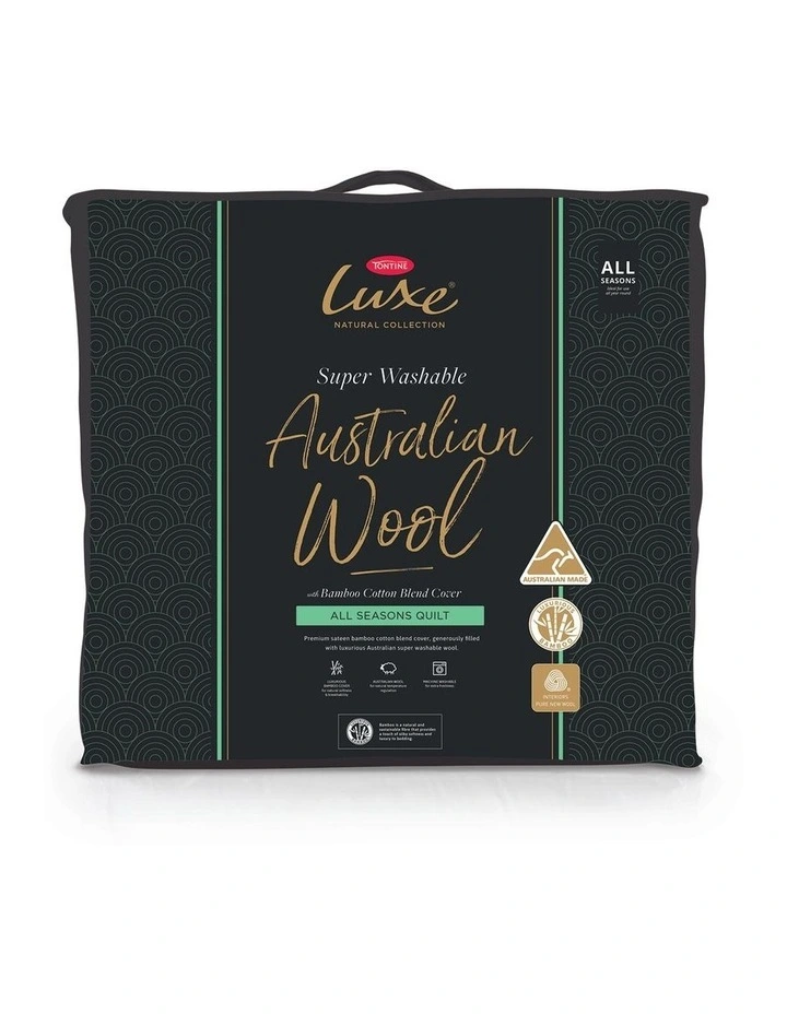 Tontine Luxe Super Wash Wool With Bamboo All Seasons Quilt In White 3 Tontine Luxe Super Wash Wool With Bamboo All Seasons Quilt In White