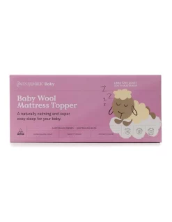 MiniJumbuk Baby Wool Mattress Topper Cot White