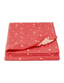 Sheridan Kid's Sweetheart Bedcover In Washed Red