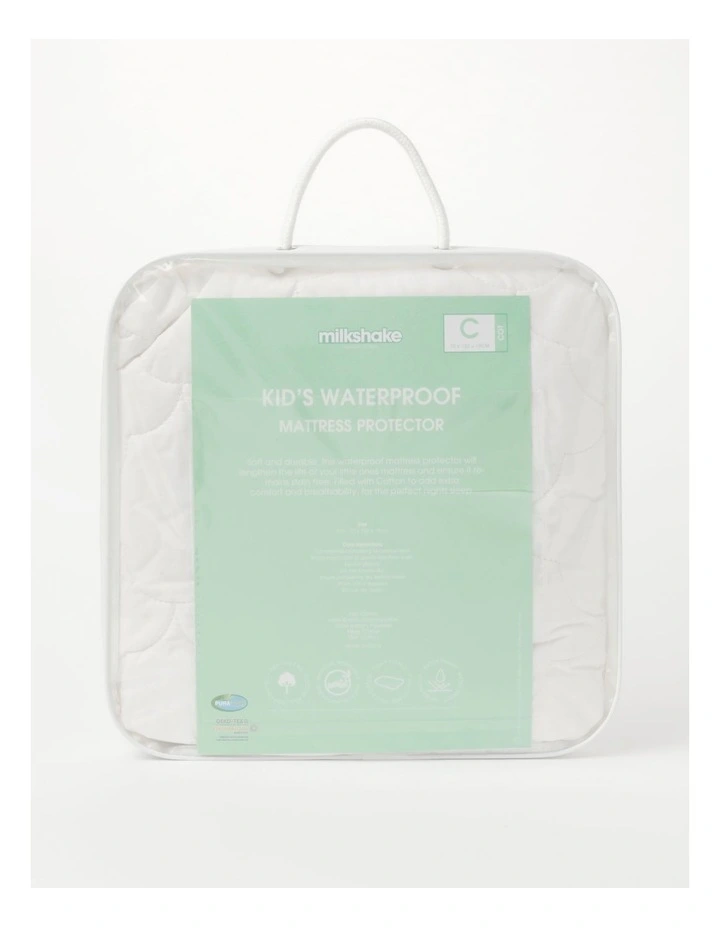 Milkshake Kids Waterproof Mattress Protector In White 3 Milkshake Kids Waterproof Mattress Protector In White
