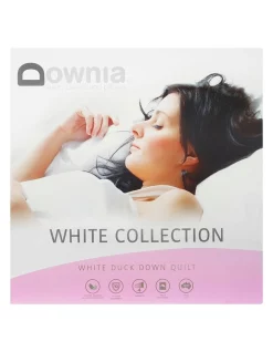 Downia 'White Collection' 85/15 White Duck Down & Feather Quilt