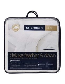 Sheridan Deluxe Feather & Down Quilt In White