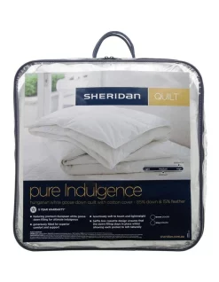 Sheridan Pure Indulgence 85/15 Hungarian White Goose Down & Feather Quilt