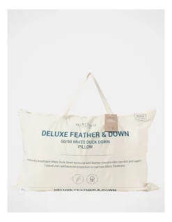 Heritage Deluxe 50/50 White Duck Down And Feather Pillow