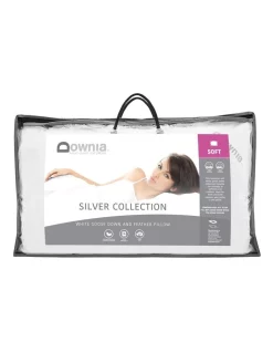 Downia Silver Collection 85% White Goose Down & Feather Soft Pillow