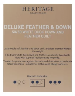 Heritage 50/50 Duck Down & Feather Quilt White 11 Heritage 50/50 Duck Down & Feather Quilt White -Sheridan Shop unnamed file 41
