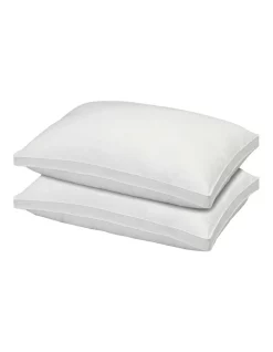 Royal Comfort Luxury Gusset Bamboo Pillow Twin Pack