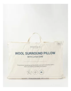 Heritage Wool Surround Pillow With Latex Core White