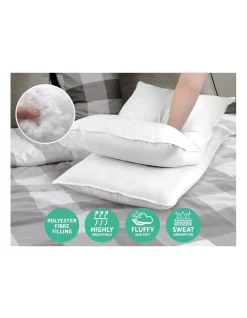 Giselle Bedding King Size 4 Pack Bed Pillow Medium*2 Firm*2 Microfibre Fiiling -Sheridan Shop unnamed file 481