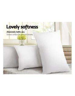 Giselle Bedding King Size 4 Pack Bed Pillow Medium*2 Firm*2 Microfibre Fiiling -Sheridan Shop unnamed file 483