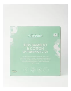 Milkshake Kids Bamboo & Cotton Mattress Protector White