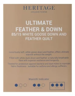 Heritage 85/15 Goose Down & Feather Quilt White -Sheridan Shop unnamed file 59