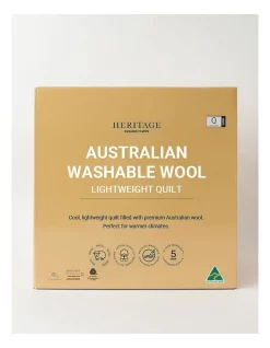 Heritage Australian Washable Wool Lightweight Quilt