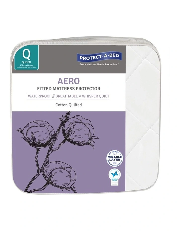 Protect-A-Bed Aero Cotton Quilted Waterproof Fitted Mattress Protector 3 Protect-A-Bed Aero Cotton Quilted Waterproof Fitted Mattress Protector