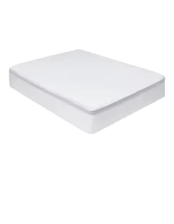 Giselle Bedding Single Size Waterproof Bamboo Mattress Protector In White