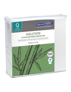 Protect-A-Bed Halcyon Bamboo Jersey Waterproof Fitted Mattress Protector