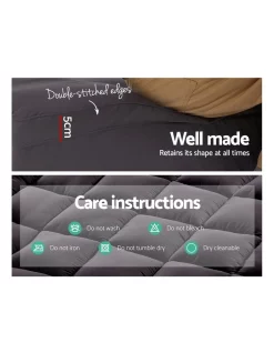 Giselle Bedding Bamboo Charcoal Pillowtop Mattress Topper Protector Cover Double -Sheridan Shop unnamed file 681