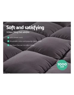 Giselle Bedding Bamboo Charcoal Pillowtop Mattress Topper Protector Cover Double -Sheridan Shop unnamed file 683