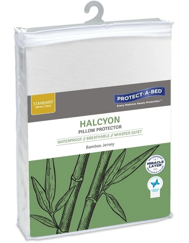 Protect-A-Bed Halcyon Bamboo Jersey Waterproof Fitted King Pillow Protector 3 Protect-A-Bed Halcyon Bamboo Jersey Waterproof Fitted King Pillow Protector